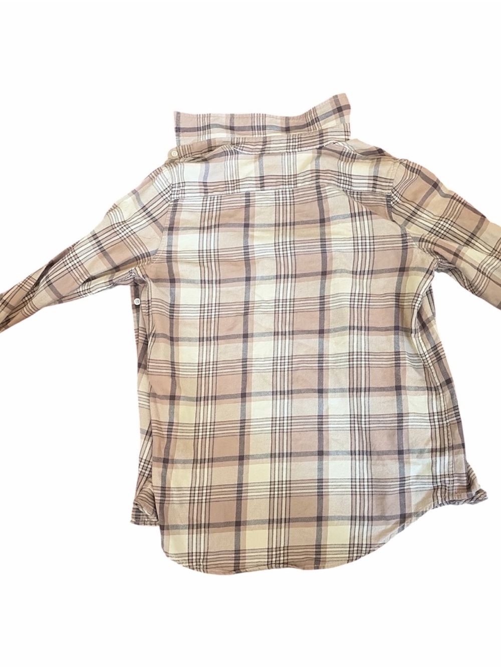 Ralph Lauren Plaid Button-Down Shirt in Beige and Brown - Picture 2 of 4